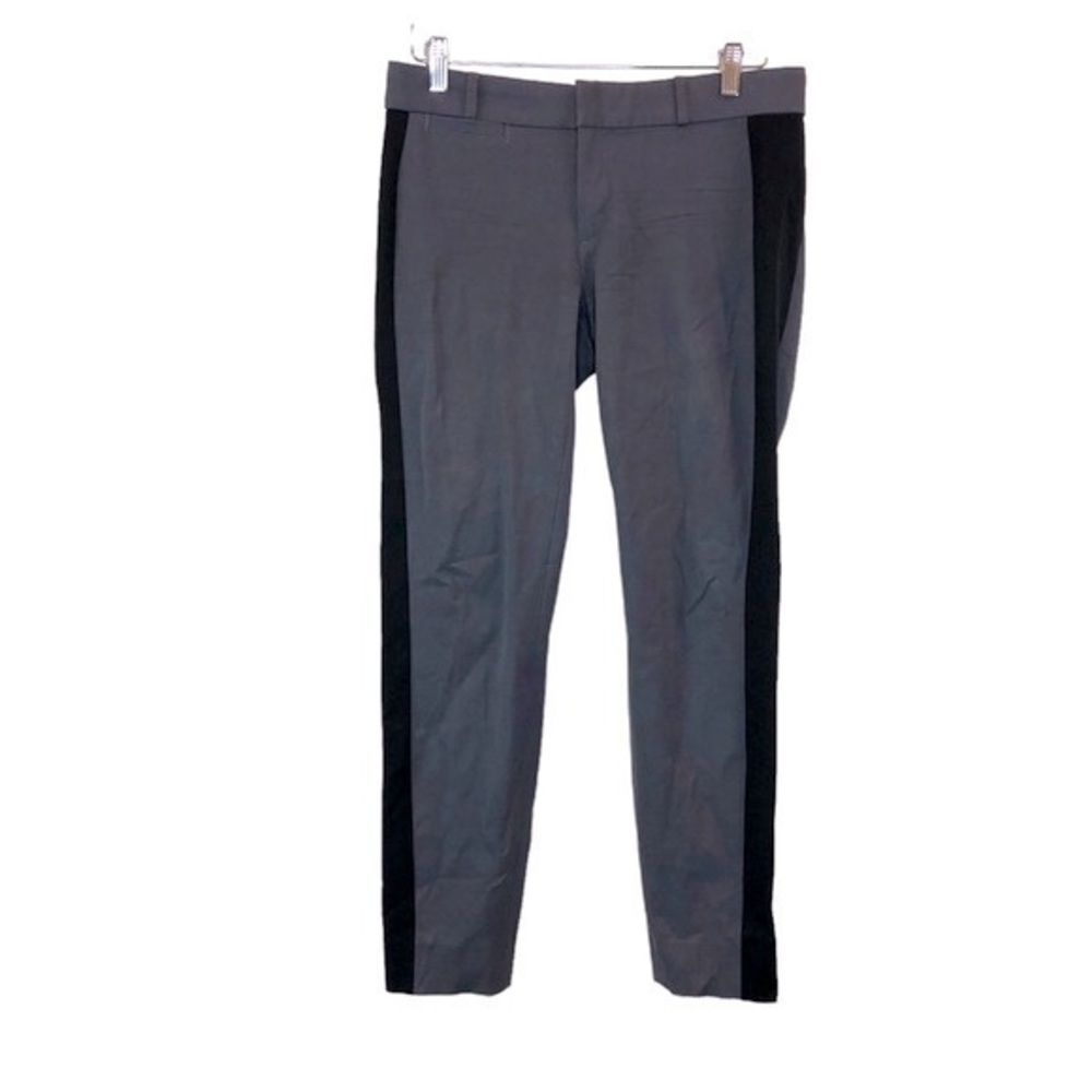 🔴4/$25 Banana Republic Sloan Grey Black Stripe Crop Pants